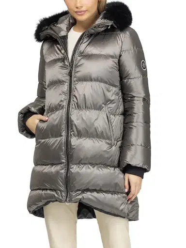 Gorski Women's Apres-Ski Jacket with Detachable Toscana Lamb Hood Trim | Thumbnail 4 Gorski Women's Apres-Ski Jacket with Detachable Toscana Lamb Hood Trim | Thumbnail 4