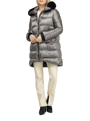 Gorski Women's Apres-Ski Jacket with Detachable Toscana Lamb Hood Trim | Thumbnail 5 Gorski Women's Apres-Ski Jacket with Detachable Toscana Lamb Hood Trim | Thumbnail 5