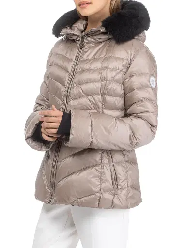 Gorski Women's Apres-Ski Jacket with Detachable Toscana Lamb Hood Trim | Thumbnail 3 Gorski Women's Apres-Ski Jacket with Detachable Toscana Lamb Hood Trim | Thumbnail 3