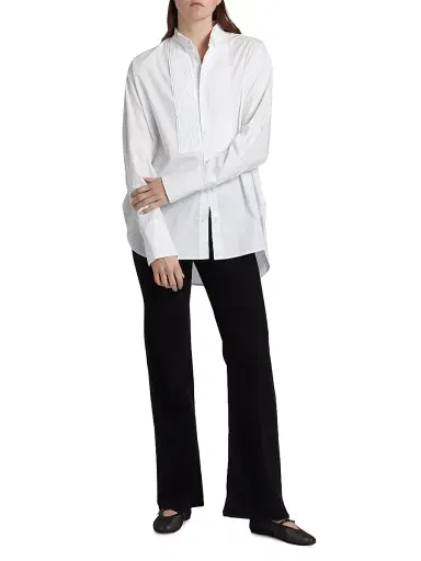 Jamie Haller Women's The Tuck Cotton Shirt - White - Size Medium | Thumbnail 2 Jamie Haller Women's The Tuck Cotton Shirt - White - Size Medium | Thumbnail 2