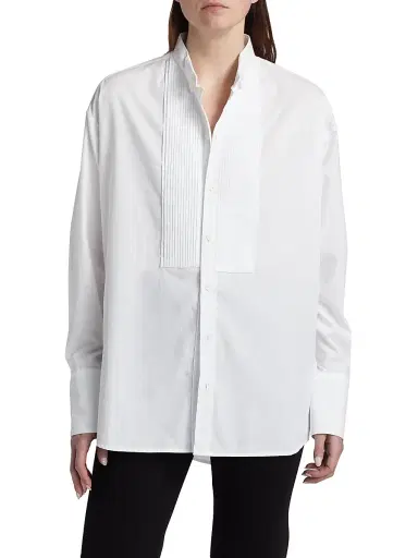 Jamie Haller Women's The Tuck Cotton Shirt - White - Size Medium | Thumbnail 3 Jamie Haller Women's The Tuck Cotton Shirt - White - Size Medium | Thumbnail 3