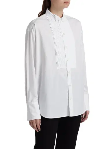 Jamie Haller Women's The Tuck Cotton Shirt - White - Size Medium | Thumbnail 4 Jamie Haller Women's The Tuck Cotton Shirt - White - Size Medium | Thumbnail 4