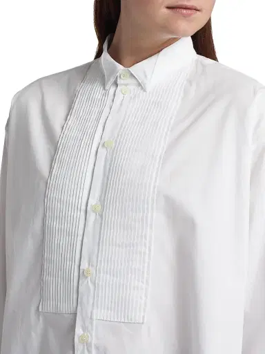 Jamie Haller Women's The Tuck Cotton Shirt - White - Size Medium | Thumbnail 6 Jamie Haller Women's The Tuck Cotton Shirt - White - Size Medium | Thumbnail 6