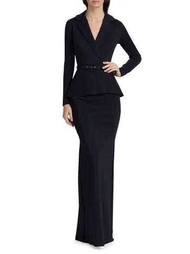Chiara Boni La Petite Robe Women's Thadira Jersey V-Neck Gown | Thumbnail 2 Chiara Boni La Petite Robe Women's Thadira Jersey V-Neck Gown | Thumbnail 2