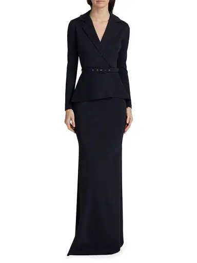 Chiara Boni La Petite Robe Women's Thadira Jersey V-Neck Gown | Thumbnail 3 Chiara Boni La Petite Robe Women's Thadira Jersey V-Neck Gown | Thumbnail 3