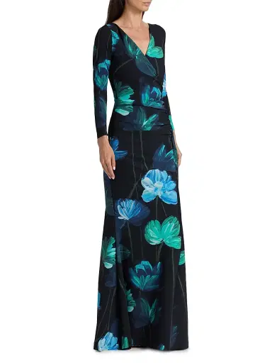 Chiara Boni La Petite Robe Women's Koly Floral Stretch-Jersey Gown | Thumbnail 4 Chiara Boni La Petite Robe Women's Koly Floral Stretch-Jersey Gown | Thumbnail 4