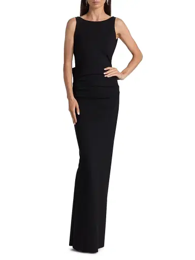 Chiara Boni La Petite Robe Women's Eman Ruffled Jersey Sleeveless Gown | Thumbnail 2 Chiara Boni La Petite Robe Women's Eman Ruffled Jersey Sleeveless Gown | Thumbnail 2