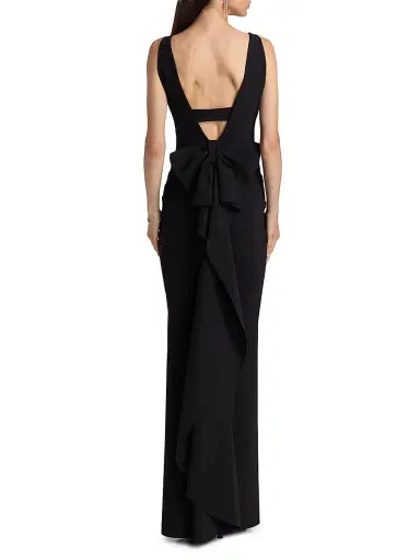 Chiara Boni La Petite Robe Women's Eman Ruffled Jersey Sleeveless Gown | Thumbnail 5 Chiara Boni La Petite Robe Women's Eman Ruffled Jersey Sleeveless Gown | Thumbnail 5