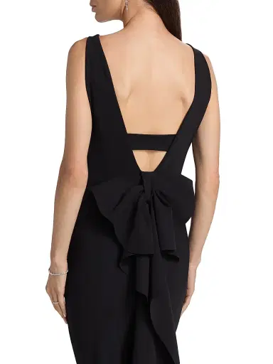 Chiara Boni La Petite Robe Women's Eman Ruffled Jersey Sleeveless Gown | Thumbnail 6 Chiara Boni La Petite Robe Women's Eman Ruffled Jersey Sleeveless Gown | Thumbnail 6