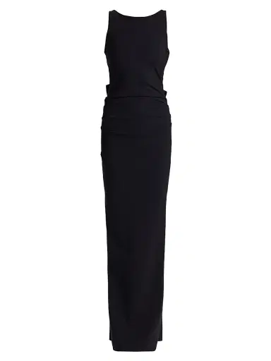 Chiara Boni La Petite Robe Women's Eman Ruffled Jersey Sleeveless Gown | Thumbnail 1 Chiara Boni La Petite Robe Women's Eman Ruffled Jersey Sleeveless Gown | Thumbnail 1