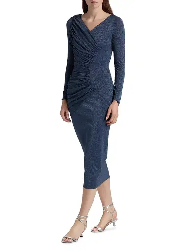 Chiara Boni La Petite Robe Women's Waleska Ruched Jersey Midi-Dress | Thumbnail 4 Chiara Boni La Petite Robe Women's Waleska Ruched Jersey Midi-Dress | Thumbnail 4