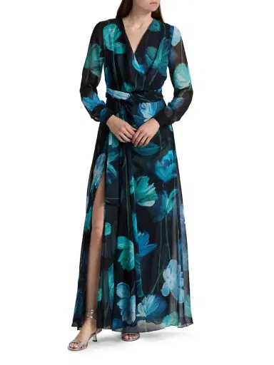 Chiara Boni La Petite Robe Women's Flisky Floral Georgette Gown | Thumbnail 3 Chiara Boni La Petite Robe Women's Flisky Floral Georgette Gown | Thumbnail 3