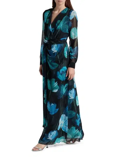 Chiara Boni La Petite Robe Women's Flisky Floral Georgette Gown | Thumbnail 4 Chiara Boni La Petite Robe Women's Flisky Floral Georgette Gown | Thumbnail 4