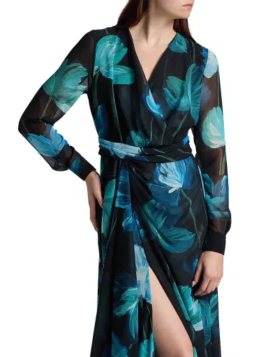Chiara Boni La Petite Robe Women's Flisky Floral Georgette Gown | Thumbnail 6 Chiara Boni La Petite Robe Women's Flisky Floral Georgette Gown | Thumbnail 6