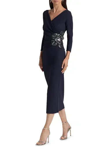 Chiara Boni La Petite Robe Women's Onori Sequined Floral Cocktail Dress | Thumbnail 2 Chiara Boni La Petite Robe Women's Onori Sequined Floral Cocktail Dress | Thumbnail 2