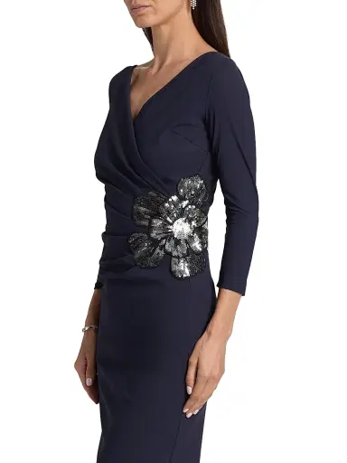 Chiara Boni La Petite Robe Women's Onori Sequined Floral Cocktail Dress | Thumbnail 6 Chiara Boni La Petite Robe Women's Onori Sequined Floral Cocktail Dress | Thumbnail 6