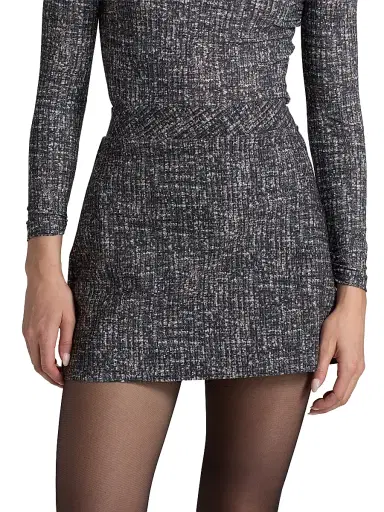Chiara Boni La Petite Robe Women's Lulla Printed Miniskirt - Gabrielle Grey | Thumbnail 3 Chiara Boni La Petite Robe Women's Lulla Printed Miniskirt - Gabrielle Grey | Thumbnail 3