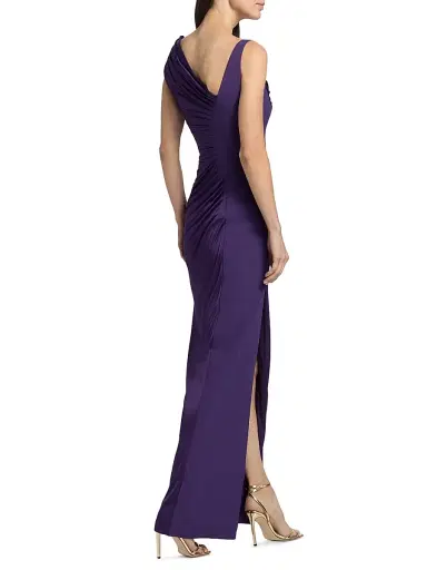 Versace Women's Gathered Jersey Column Gown | Thumbnail 5 Versace Women's Gathered Jersey Column Gown | Thumbnail 5