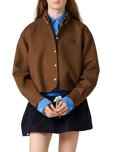 Miu Miu Women's Double Cashmere Shirt - Brown - Size 4 | Thumbnail 2 Miu Miu Women's Double Cashmere Shirt - Brown - Size 4 | Thumbnail 2