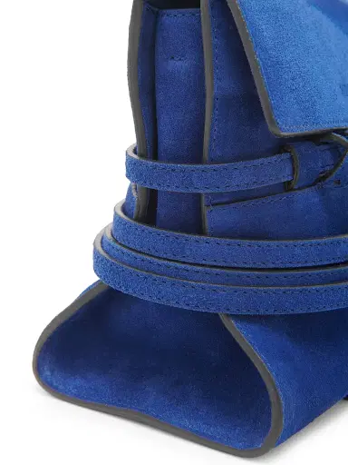 Moschino Women's Mini Tie Me Suede Top Handle Bag - Blue | Thumbnail 7 Moschino Women's Mini Tie Me Suede Top Handle Bag - Blue | Thumbnail 7