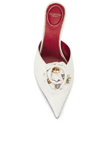 Valentino Garavani Drip Rose Mule | Thumbnail 4 Valentino Garavani Drip Rose Mule | Thumbnail 4