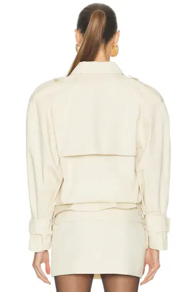 Rowen Rose Faux Leather Belted Jacket | Thumbnail 3 Rowen Rose Faux Leather Belted Jacket | Thumbnail 3