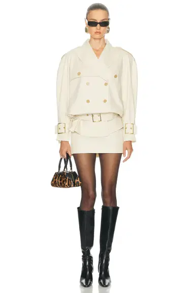 Rowen Rose Faux Leather Belted Jacket | Thumbnail 4 Rowen Rose Faux Leather Belted Jacket | Thumbnail 4