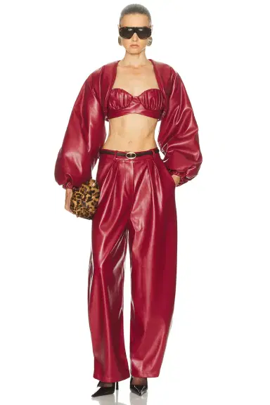 Rowen Rose Faux Leather Bolero | Thumbnail 4 Rowen Rose Faux Leather Bolero | Thumbnail 4