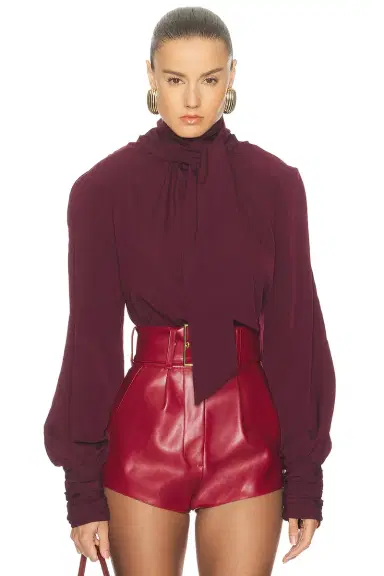 Rowen Rose Tie Neck Blouse | Thumbnail 1 Rowen Rose Tie Neck Blouse | Thumbnail 1