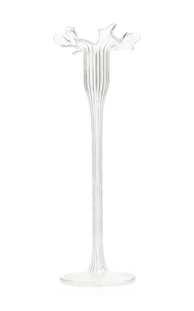 Moda Domus Large Floral Glass Candle Stick - Clear | Thumbnail 1 Moda Domus Large Floral Glass Candle Stick - Clear | Thumbnail 1