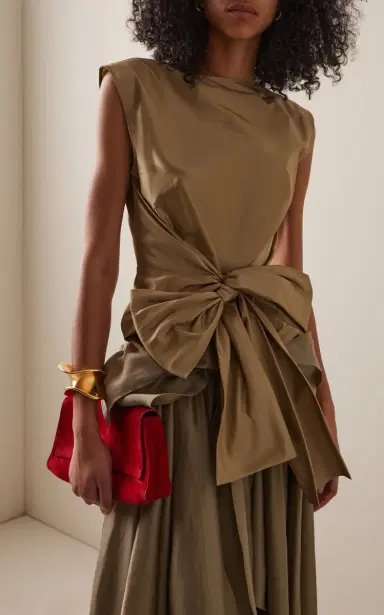 Christopher John Rogers Bow-Detailed Silk Top | Thumbnail 8 Christopher John Rogers Bow-Detailed Silk Top | Thumbnail 8