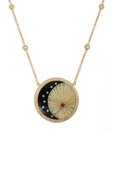 Jacquie Aiche Sun Moon And 8 Star Inlay Necklace | Thumbnail 3 Jacquie Aiche Sun Moon And 8 Star Inlay Necklace | Thumbnail 3