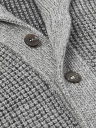 Zegna Shawl-Collar Waffle-Knit Cashmere and Mohair-Blend Cardigan - Men | Thumbnail 4 Zegna Shawl-Collar Waffle-Knit Cashmere and Mohair-Blend Cardigan - Men | Thumbnail 4