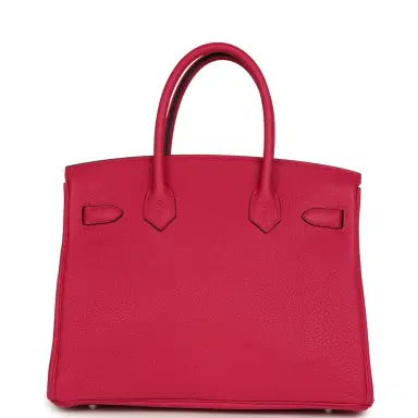 HERMÈS Hermes Birkin 30 Rose Extreme Togo Palladium Hardware | Thumbnail 4 HERMÈS Hermes Birkin 30 Rose Extreme Togo Palladium Hardware | Thumbnail 4