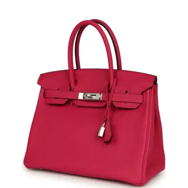 HERMÈS Hermes Birkin 30 Rose Extreme Togo Palladium Hardware | Thumbnail 5 HERMÈS Hermes Birkin 30 Rose Extreme Togo Palladium Hardware | Thumbnail 5