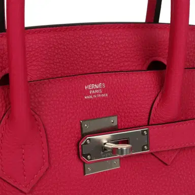HERMÈS Hermes Birkin 30 Rose Extreme Togo Palladium Hardware | Thumbnail 7 HERMÈS Hermes Birkin 30 Rose Extreme Togo Palladium Hardware | Thumbnail 7