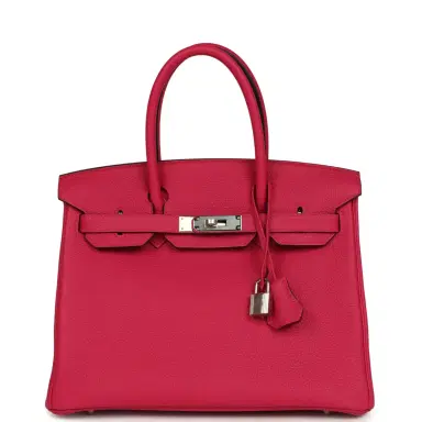 HERMÈS Hermes Birkin 30 Rose Extreme Togo Palladium Hardware | Thumbnail 1 HERMÈS Hermes Birkin 30 Rose Extreme Togo Palladium Hardware | Thumbnail 1