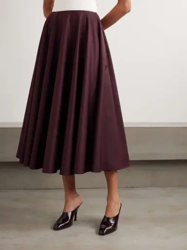 Abadia Gathered Wool-blend Twill Maxi Skirt | Thumbnail 3 Abadia Gathered Wool-blend Twill Maxi Skirt | Thumbnail 3