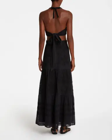 Emporio Sirenuse Elda Skirt With Flower Net Embroidery | Thumbnail 4 Emporio Sirenuse Elda Skirt With Flower Net Embroidery | Thumbnail 4