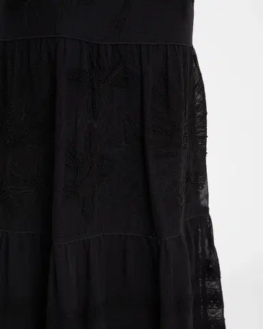 Emporio Sirenuse Elda Skirt With Flower Net Embroidery | Thumbnail 5 Emporio Sirenuse Elda Skirt With Flower Net Embroidery | Thumbnail 5