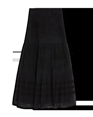 Emporio Sirenuse Elda Skirt With Flower Net Embroidery | Thumbnail 1 Emporio Sirenuse Elda Skirt With Flower Net Embroidery | Thumbnail 1