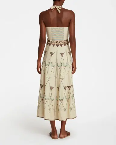 Emporio Sirenuse Lotty Dress with Sacred Bulls Embroidery | Thumbnail 11 Emporio Sirenuse Lotty Dress with Sacred Bulls Embroidery | Thumbnail 11
