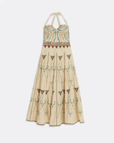 Emporio Sirenuse Lotty Dress with Sacred Bulls Embroidery | Thumbnail 8 Emporio Sirenuse Lotty Dress with Sacred Bulls Embroidery | Thumbnail 8