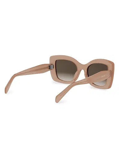 CELINE Women's Celine 3 Dots 52MM Geometric Sunglasses - Shiny Pink Gradient Brown | Thumbnail 6 CELINE Women's Celine 3 Dots 52MM Geometric Sunglasses - Shiny Pink Gradient Brown | Thumbnail 6