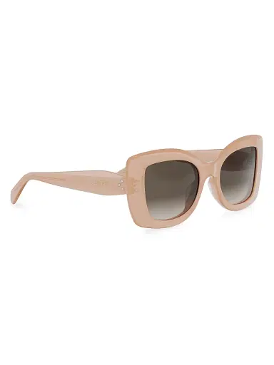 CELINE Women's Celine 3 Dots 52MM Geometric Sunglasses - Shiny Pink Gradient Brown | Thumbnail 8 CELINE Women's Celine 3 Dots 52MM Geometric Sunglasses - Shiny Pink Gradient Brown | Thumbnail 8