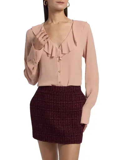 Generation Love Women's Kassy Satin Georgette Blouse - Dusty Pink | Thumbnail 3 Generation Love Women's Kassy Satin Georgette Blouse - Dusty Pink | Thumbnail 3