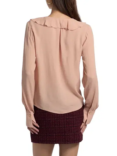 Generation Love Women's Kassy Satin Georgette Blouse - Dusty Pink | Thumbnail 5 Generation Love Women's Kassy Satin Georgette Blouse - Dusty Pink | Thumbnail 5