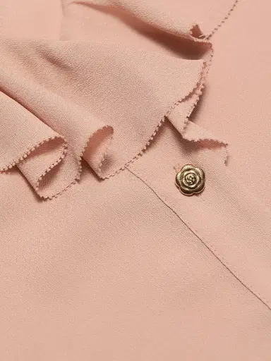 Generation Love Women's Kassy Satin Georgette Blouse - Dusty Pink | Thumbnail 7 Generation Love Women's Kassy Satin Georgette Blouse - Dusty Pink | Thumbnail 7