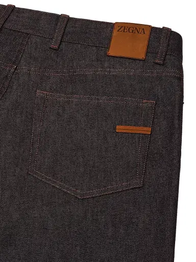 ZEGNA Men's Stretch Cotton and Cashmere Roccia Jeans - Black | Thumbnail 2 ZEGNA Men's Stretch Cotton and Cashmere Roccia Jeans - Black | Thumbnail 2