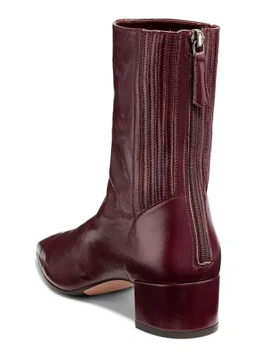 Aquazzura Women's Saint Honoré 35MM Leather Booties - Blackberry | Thumbnail 3 Aquazzura Women's Saint Honoré 35MM Leather Booties - Blackberry | Thumbnail 3